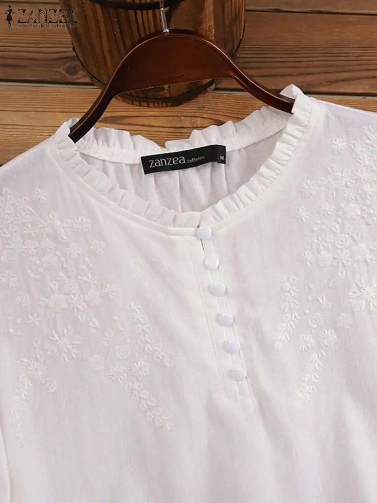 Blusa Feminina Elegante ZANZEA – Estilo Vintage de Verão
Descubra o charme atemporal com esta blusa feminina ZANZEA, perfeita para o verão! Com um design vintage sofisticado, esta peça é ideal para quem procura um visua