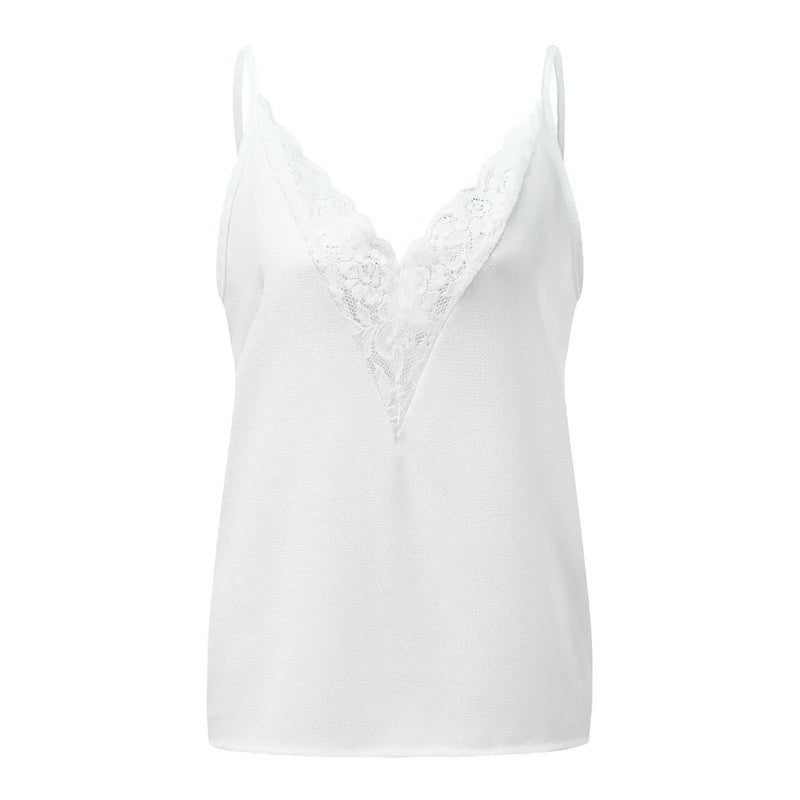 Top Feminino Sem Mangas com Renda – Estilo 2024
Elegância, sensualidade e conforto num só look.

Descobre o charme deste top feminino em cetim black ice silk, com um decote em V profundo e detalhes em renda delicada, perf