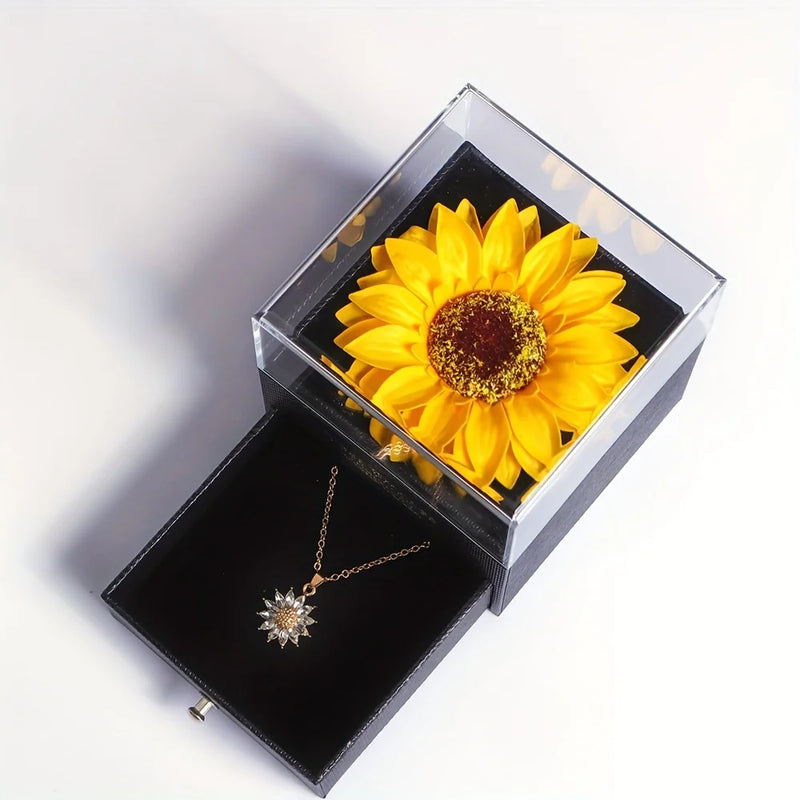 Conjunto de Presente com Colar de Girassol Elegante – Um Símbolo de Amor, Lealdade e Luz
Surpreenda alguém especial com este delicado colar de girassol, uma peça que transmite sentimentos profundos de amor verdadeiro, le