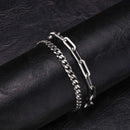 Conjunto com 2 Pulseiras Masculinas Cuban Chain – Estilo Hiphop em Aço Inoxidável
Adiciona atitude e estilo ao teu visual com este conjunto exclusivo de 2 pulseiras empilháveis em Cuban Chain. Fabricadas em aço inoxidá