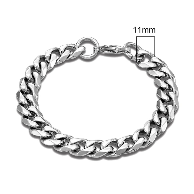 Pulseira Curb Cuban em Aço Inoxidável – Estilo Punk Rock para Homem e Mulher
Adiciona atitude e personalidade ao teu visual com esta pulseira de corrente estilo Curb Cuban, feita em aço inoxidável de alta qualidade, res