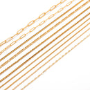 Colar em Aço Inoxidável Dourado 18K – Corrente Ajustável com Design Cruz, Cubana ou Ripple (5 unidades)
Eleve o estilo com este conjunto de colares premium em aço inoxidável, com revestimento PVD em dourado 18K, que ga