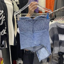 Top Irregular Y2K em Algodão – Estilo Gyaru / Streetwear Sexy
Destaque-se com este top cropped sem alças, inspirado na estética Y2K e grunge coreano. Com design irregular e costas nuas, é a peça perfeita para quem proc