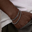 Conjunto Masculino de Pulseiras – 2 Peças em Aço Inoxidável
Eleva o teu estilo com este conjunto exclusivo de pulseiras masculinas em aço inoxidável. Inclui:

Pulseira Corrente Box (4mm) – discreta, moderna e versát