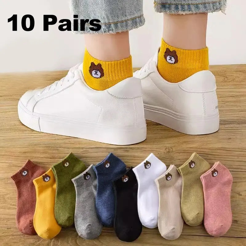Conjunto de 10 Pares de Meias Baixas Femininas com Estampas de Ursinhos Fofos – Elegantes, Respiráveis e Super Confortáveis para o Teu Dia a Dia Casual

Descobre o equilíbrio perfeito entre estilo e conforto com este con