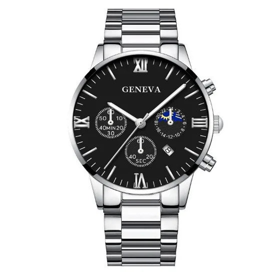 Conjunto Masculino de Relógios Elegantes – 4 Peças
Adicione estilo e sofisticação ao seu visual com este exclusivo kit de 4 relógios analógicos de quartzo, perfeitos para qualquer ocasião. Cada peça combina design m