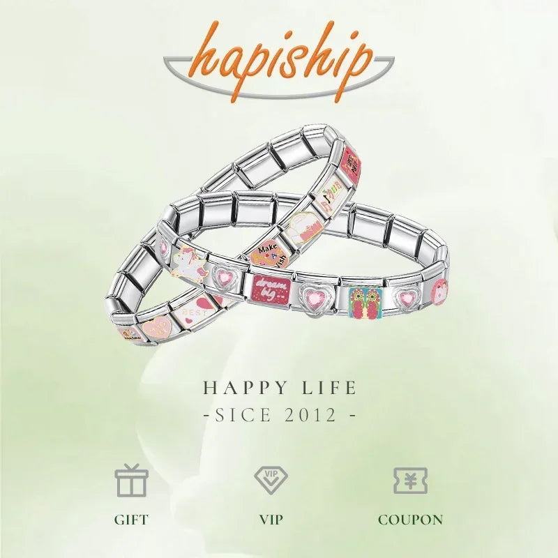 Pulseira Italiana Elástica com Charme – Hapiship
Estilo clássico com um toque moderno

Descubra a elegância atemporal da pulseira de charme italiana Hapiship, com design elástico e acabamento refinado em aço inoxidáve