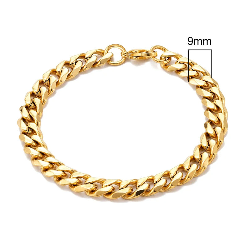Pulseira Curb Cuban em Aço Inoxidável – Estilo Punk Rock para Homem e Mulher
Adiciona atitude e personalidade ao teu visual com esta pulseira de corrente estilo Curb Cuban, feita em aço inoxidável de alta qualidade, res