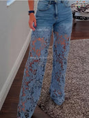 Calças Jeans Femininas Baggy com Detalhe em Crochê Floral – Tendência Verão 2025 | Estilo Y2K
Destaque-se com estas calças jeans baggy femininas com recortes em forma de flor e detalhes em crochê artesanal. Um modelo