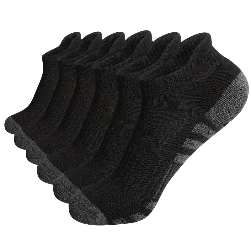 Meias de Ginástica Masculinas para Exterior 6/12 Pares — Alta Qualidade, Confortáveis e Macias, com Sola Antiderrapante, Tamanho Grande, Novo Estilo