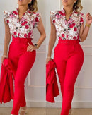 Conjunto Feminino Elegante 2 Peças – Verão Estampado com Decote em V e Calças com Cinto
Atualize o seu guarda-roupa com este conjunto feminino elegante e versátil, perfeito para os dias quentes de verão.
A parte superi