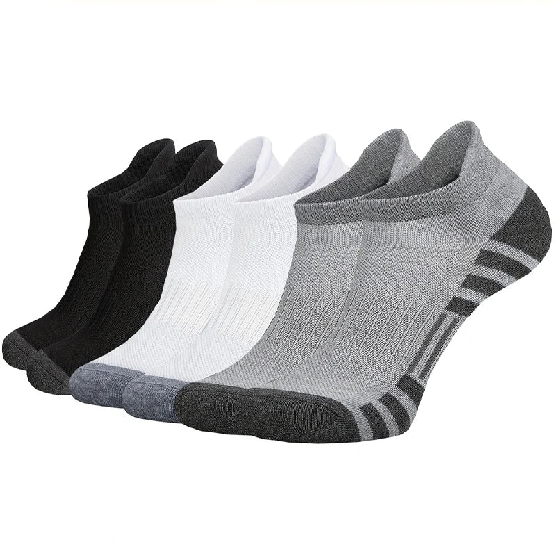 Meias de Ginástica Masculinas para Exterior 6/12 Pares — Alta Qualidade, Confortáveis e Macias, com Sola Antiderrapante, Tamanho Grande, Novo Estilo