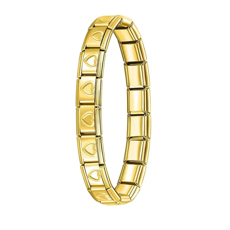 Pulseira Italiana Elástica com Charme – Hapiship
Estilo clássico com um toque moderno

Descubra a elegância atemporal da pulseira de charme italiana Hapiship, com design elástico e acabamento refinado em aço inoxidáve