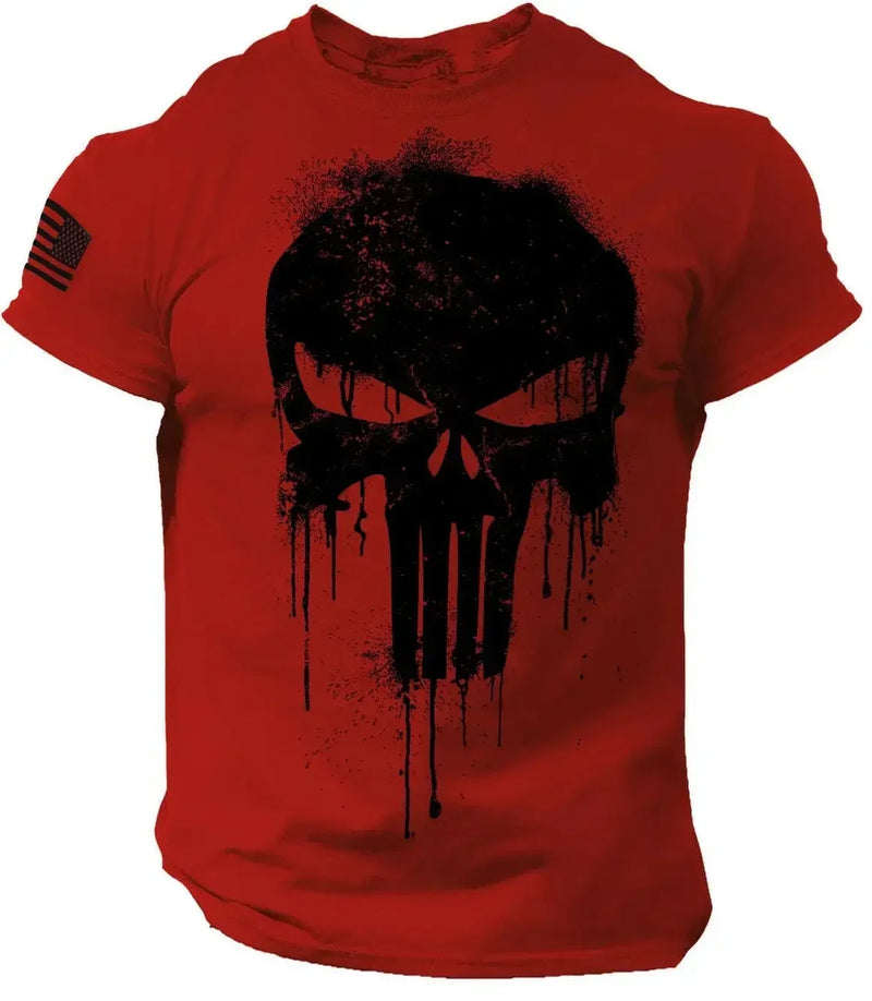 Camiseta Masculina de Verão Estilo Militar – Estampa 3D de Caveira
Design ousado, conforto total.
Esta camiseta masculina combina o visual militar patriótico com uma impressionante estampa 3D de caveira, ideal para quem g