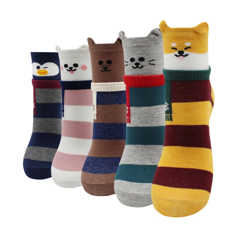 Pack 5 Pares de Meias de Algodão Coloridas Kawaii – Estilo Fofo e Confortável para Mulheres

Descubra o toque perfeito de conforto e estilo com este conjunto de 5 pares de meias de algodão coloridas, com designs kawaii s