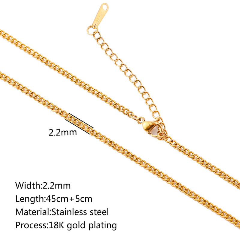 Colar em Aço Inoxidável Dourado 18K – Corrente Ajustável com Design Cruz, Cubana ou Ripple (5 unidades)
Eleve o estilo com este conjunto de colares premium em aço inoxidável, com revestimento PVD em dourado 18K, que ga