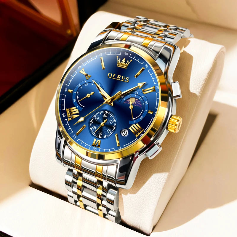 Relógio Masculino OLEVS Original – Elegância, Precisão e Exclusividade
Descubra o verdadeiro símbolo de sofisticação com o Relógio OLEVS Original. Equipado com movimento de quartzo de alta precisão, este relógio of