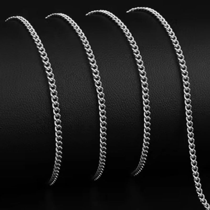 Colar Cubano Masculino em Aço Inoxidável – 3mm
Minimalista, elegante e resistente — este colar cubano de 3mm é o acessório ideal para quem valoriza estilo e durabilidade. Fabricado em aço de titânio inoxidável, é