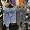 Top Irregular Y2K em Algodão – Estilo Gyaru / Streetwear Sexy
Destaque-se com este top cropped sem alças, inspirado na estética Y2K e grunge coreano. Com design irregular e costas nuas, é a peça perfeita para quem proc