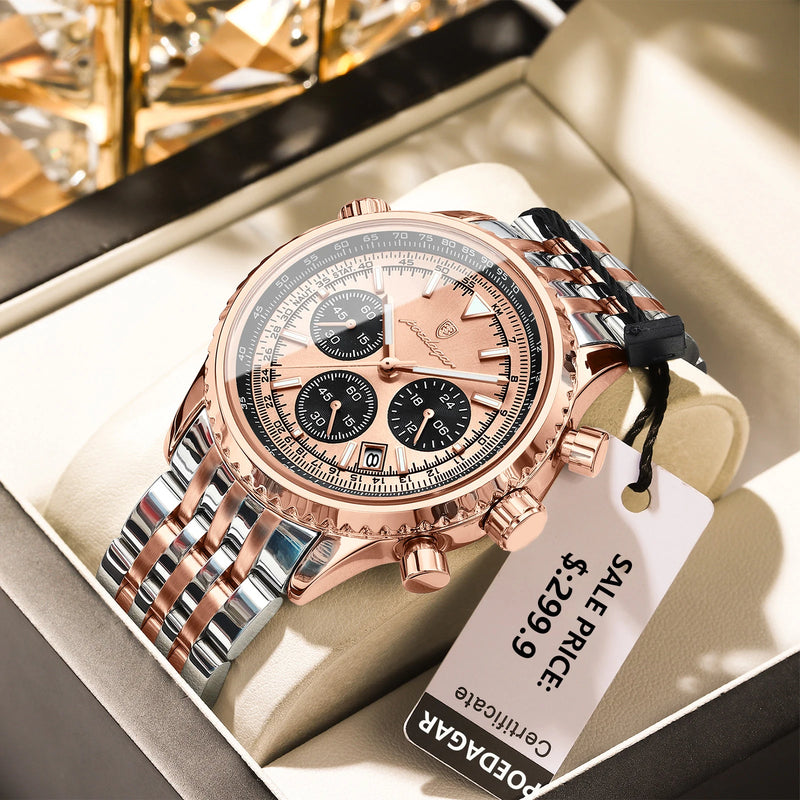 Relógio Masculino de Luxo POEDAGAR – Estilo Militar e Elegância em Aço Inoxidável
Destaque-se com o relógio POEDAGAR, uma combinação perfeita entre design sofisticado, durabilidade militar e funcionalidade premium.